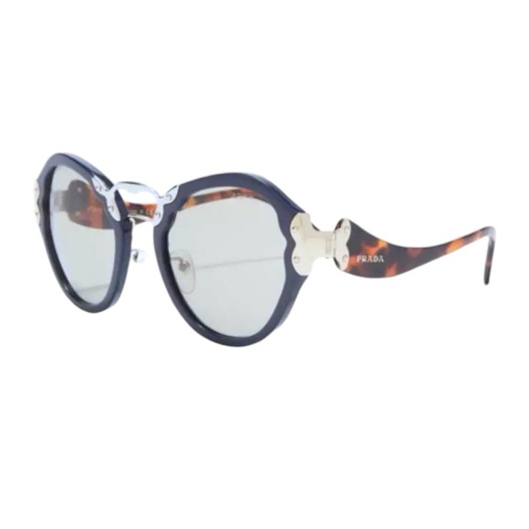 $640 Prada Catwalk Sunglasses Blue 54-25-140 Smoke Lens 100% UV GR8 Gift NWT - Picture 4 of 9